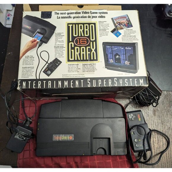 NEC TurboGrafx Turbo Grafx 16 TG16 Console In Box Nice - Picture 1 of 8